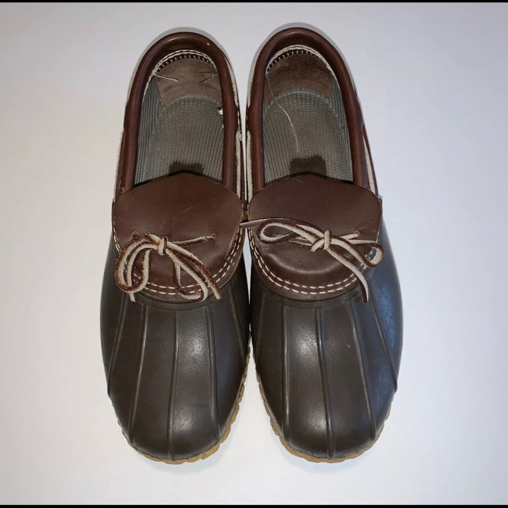 LL Bean Men’s Brown Duck Boots Low Cut Boots Sz 8